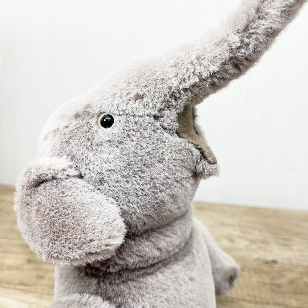 Steiff Elephant Plush Grey Mohair Collectors Button in Ear Made in Germany - Picture 4 of 16